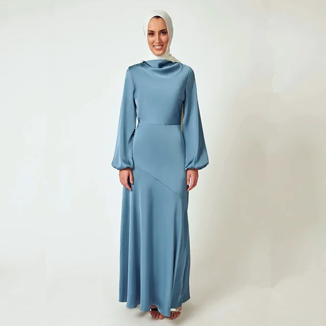 Anya Satin Dress - Mint Green