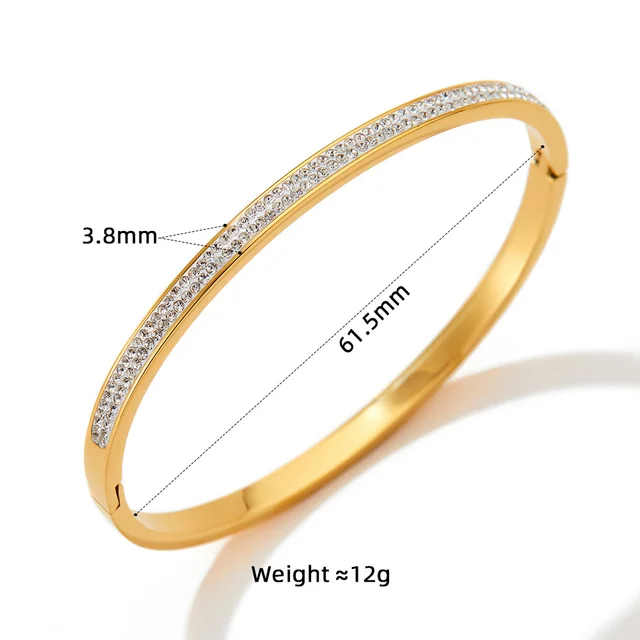 Zirconia Gem Embedded Shimmer Cuff