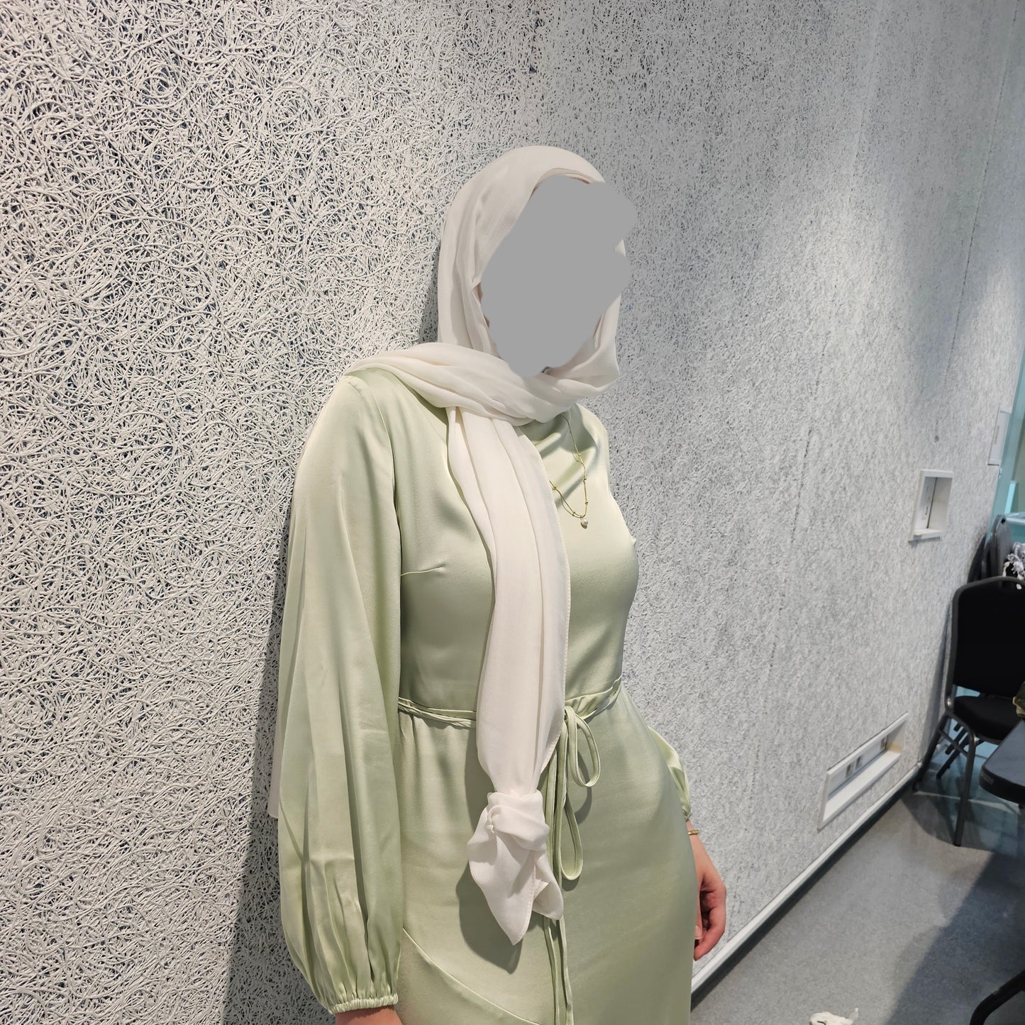 Anya Satin Dress - Mint Green