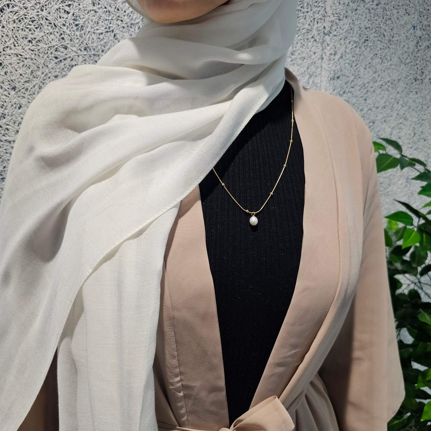 Dotted Freshwater Pearl Necklace - Silver or Gold
