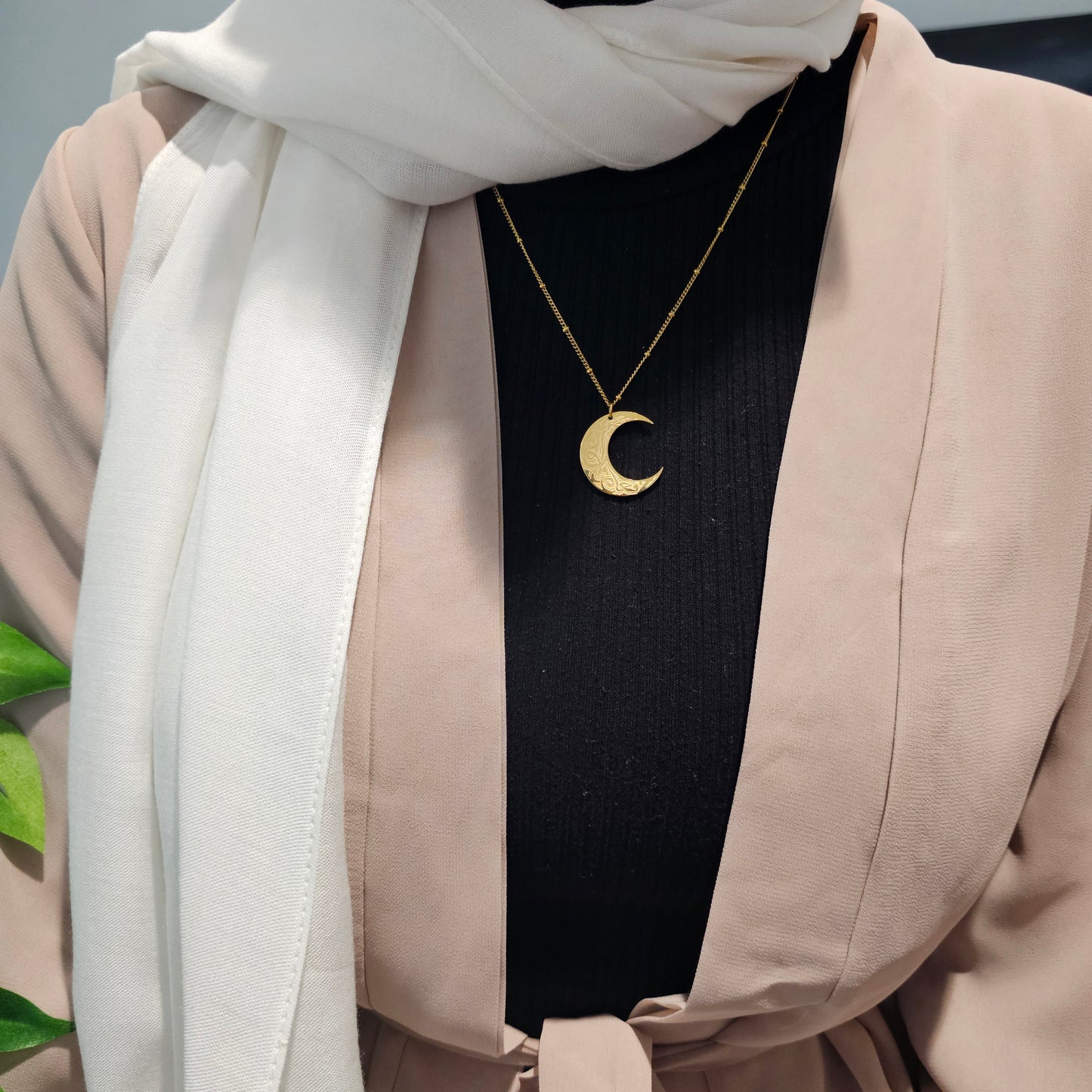 "Do what is Beautiful" | Moon Engraved Necklace