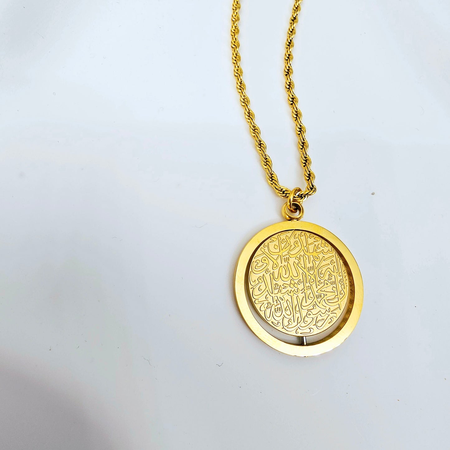 Shahada Necklace Black Gold Silver