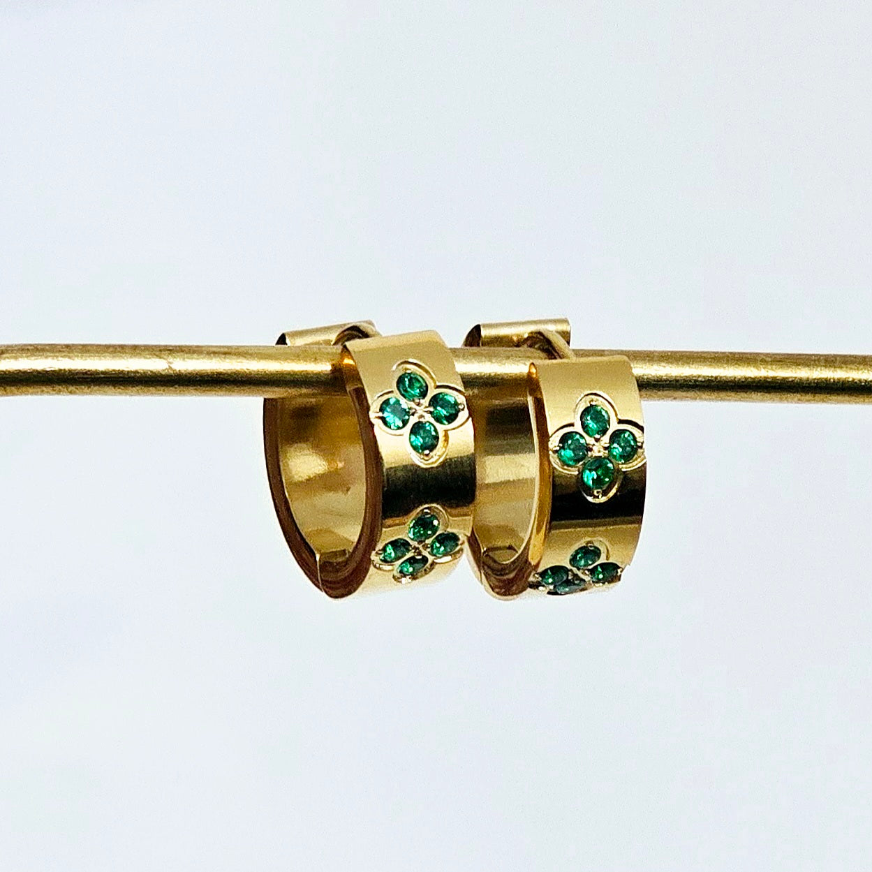 Zircona Gem Flower Hoop - 3 types