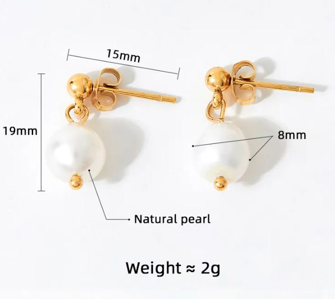 Petite Freshwater Pearl Earrings | Real Freshwater Pearls