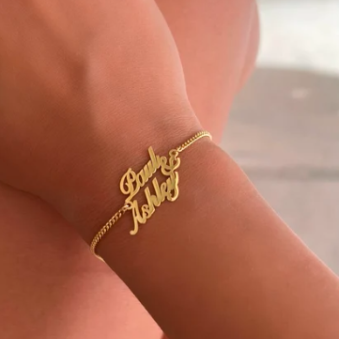 Custom Double Name Bracelet