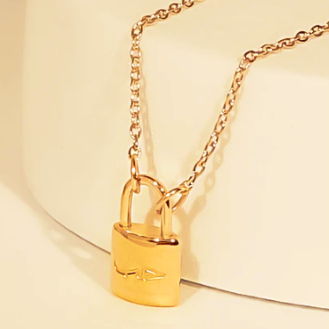 Love "حب" | Tiny Lock Necklace
