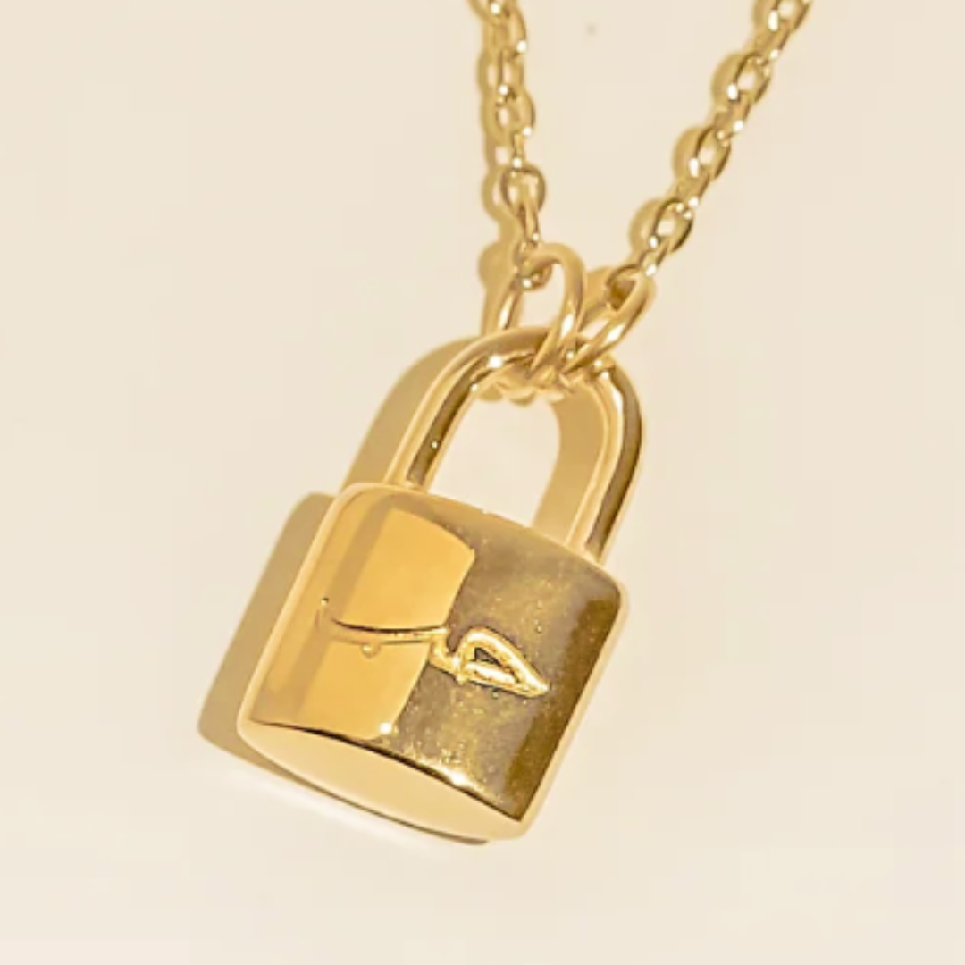 Love "حب" | Tiny Lock Necklace
