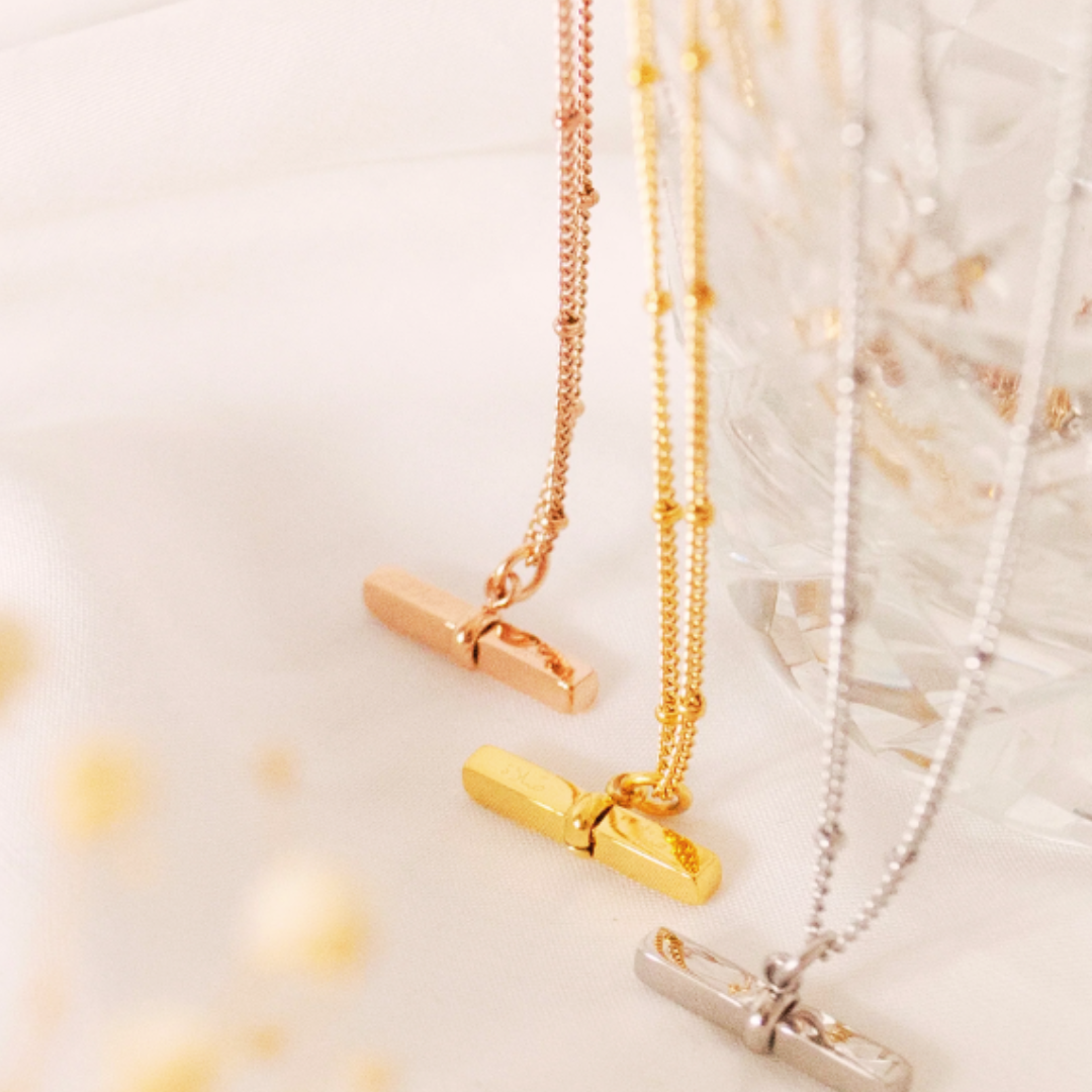 Patience & Prayer T-Bar Necklace | Women