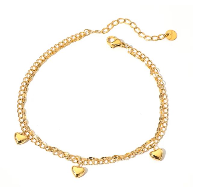 Rose Double Layered Anklet