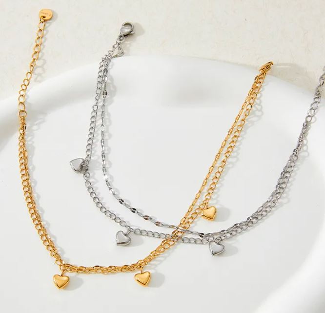 Rose Double Layered Anklet
