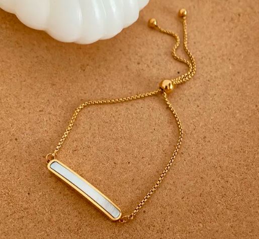 Adjustable Cream Bracelet