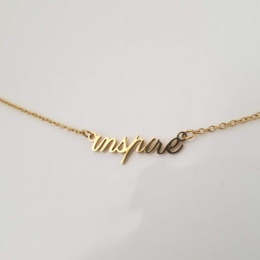 Inspire Cursive Necklace