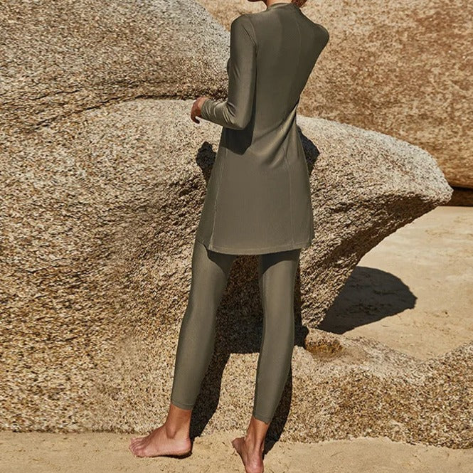 Modest Swimwear Set - Army Green