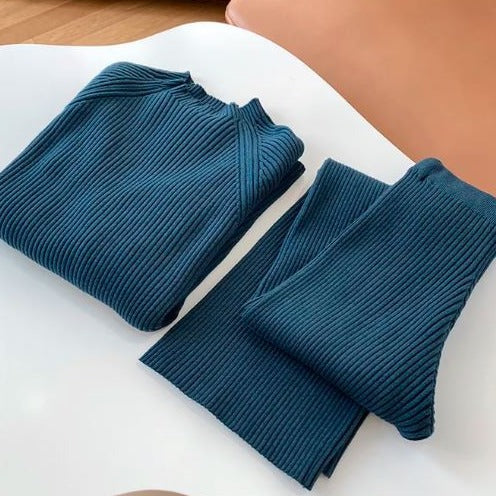 Modest Knitwear Set - Navy