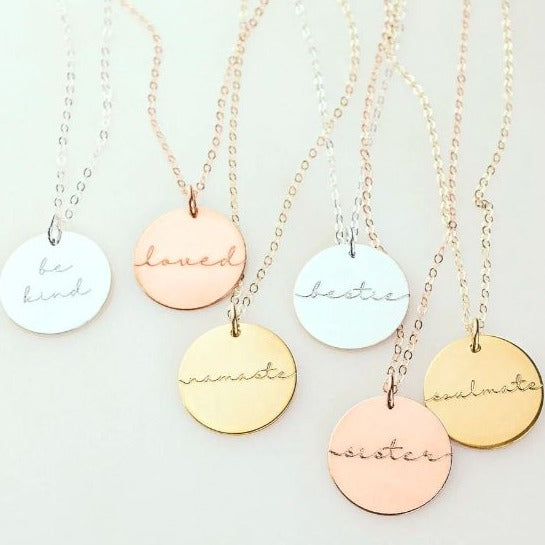 Custom Name Token Necklace