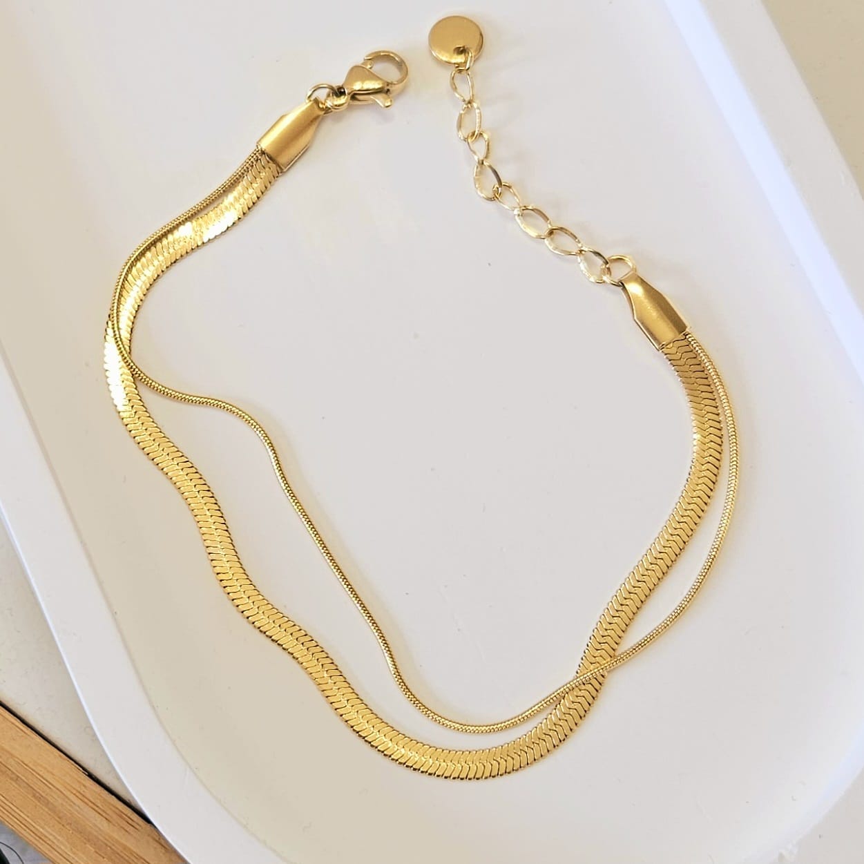Double Layered Bracelet - Gold
