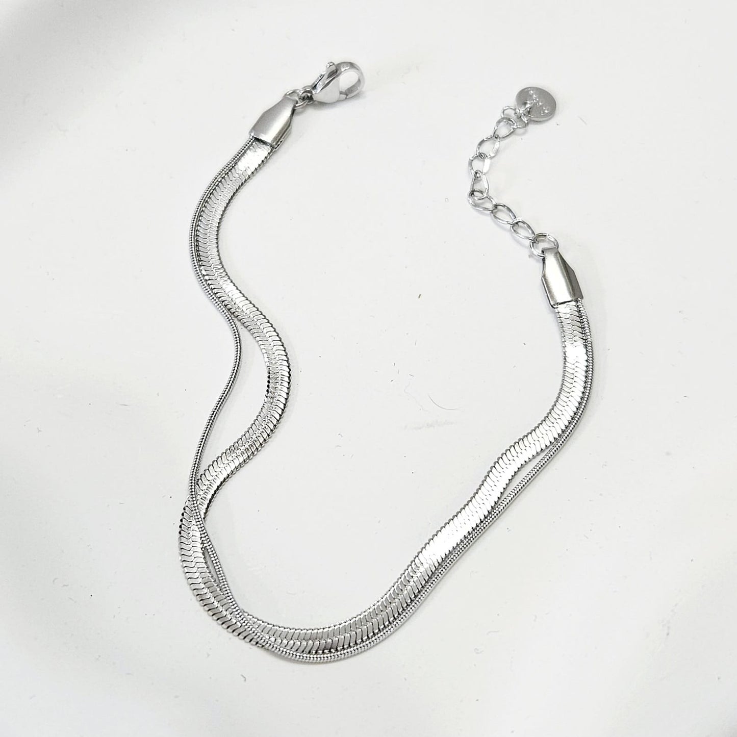 Double Layered Bracelet - Silver