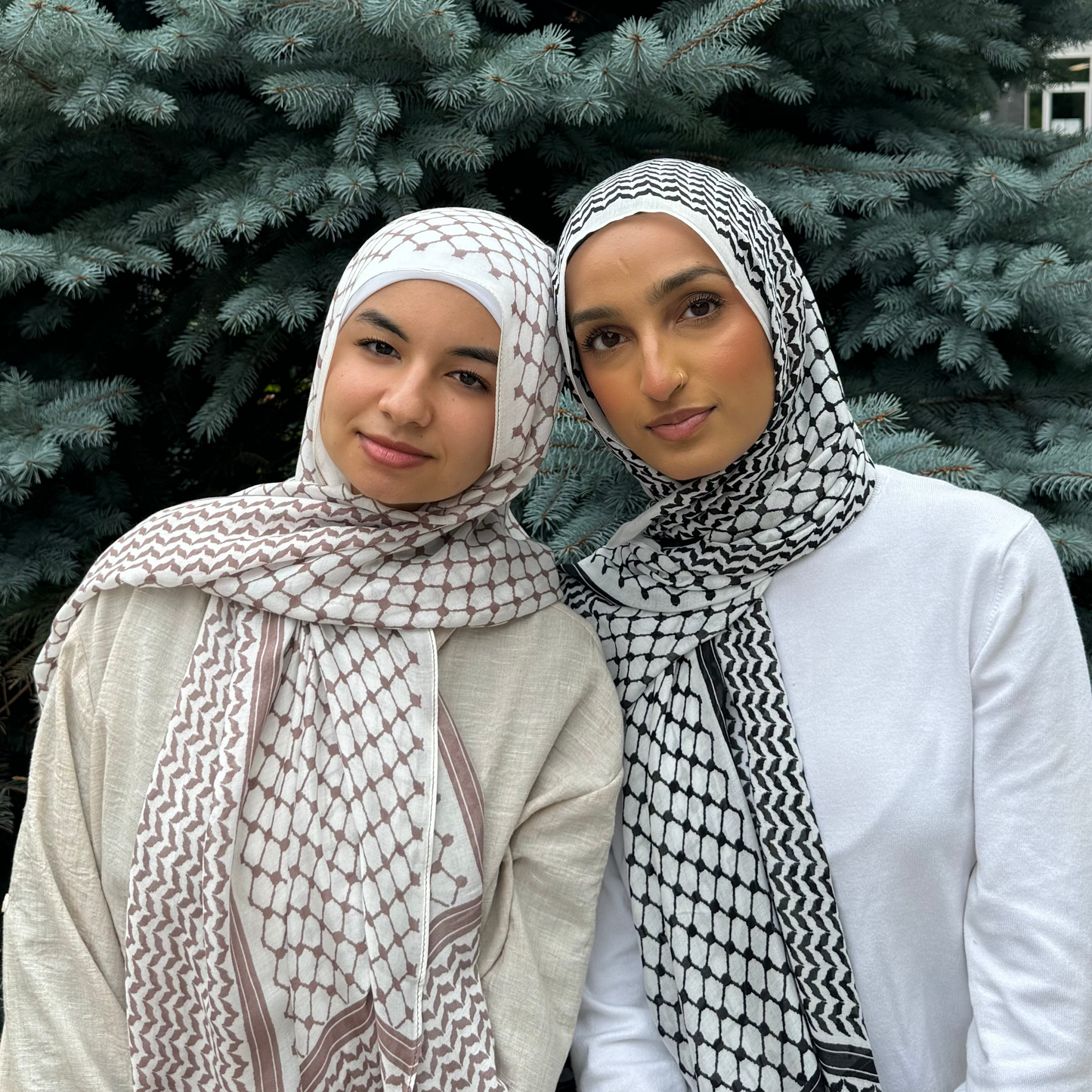 Keffiyeh Printed Modal- Black and White