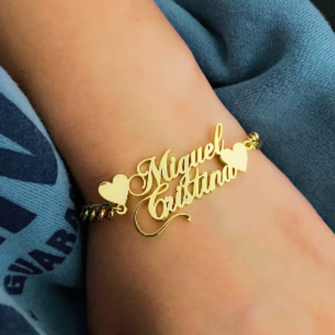 Custom Double Name Bracelet