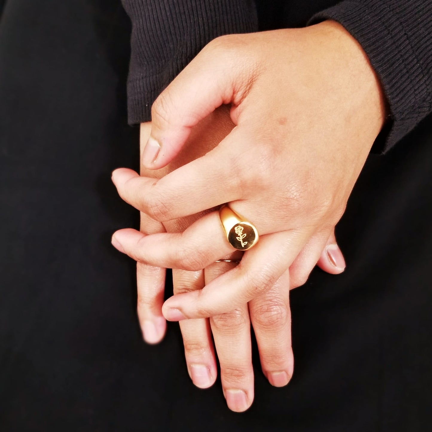 Rose Engraved Ring