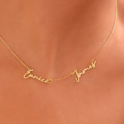 Custom Two Name Necklace