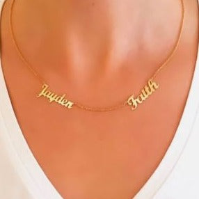 Custom Two Name Necklace
