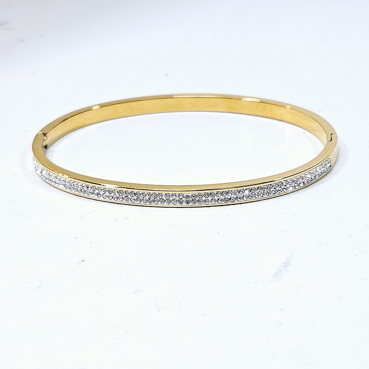 Gemmed Everyday Snap Cuff Gold