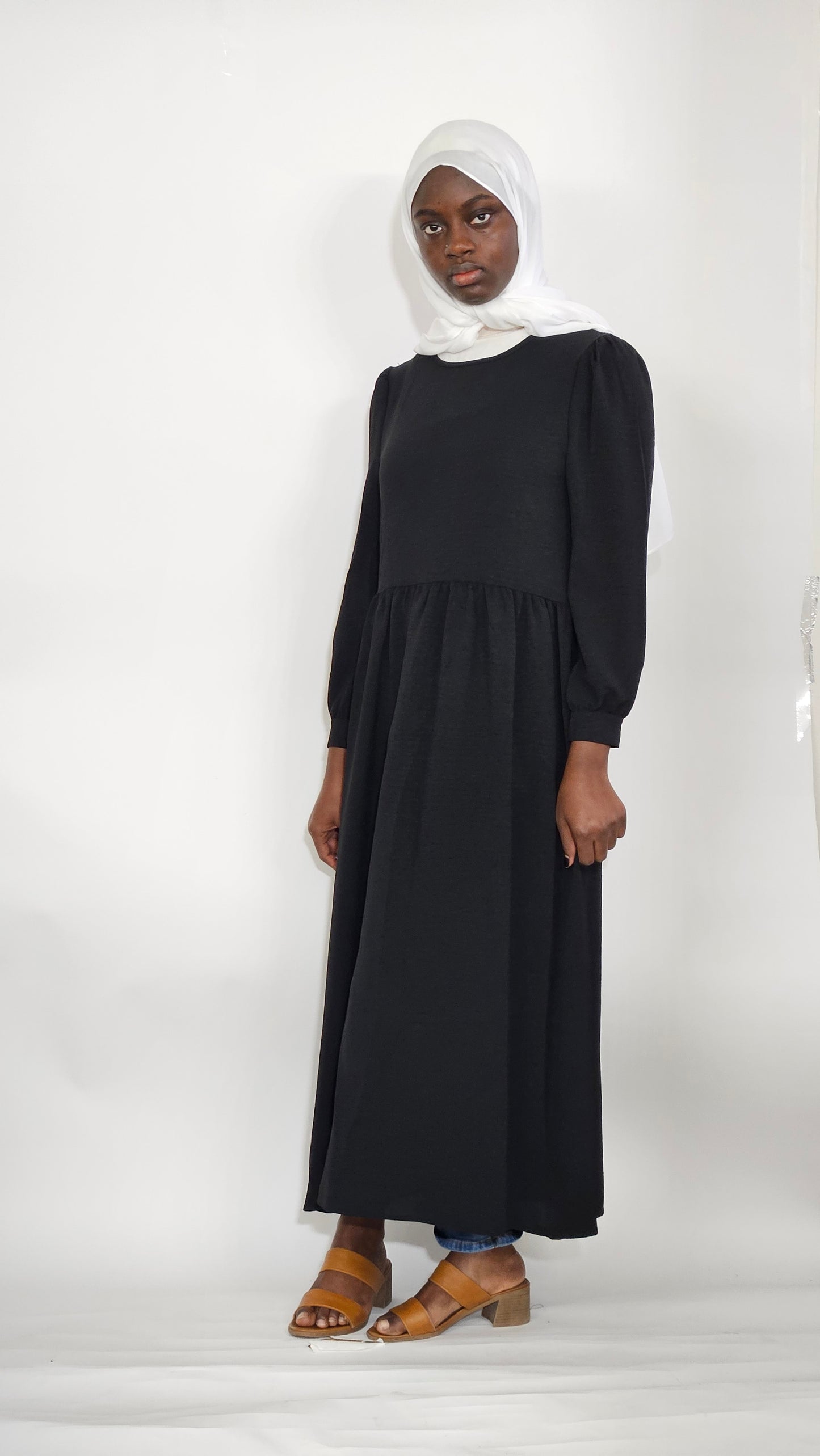 Melek Midi Dress - Black
