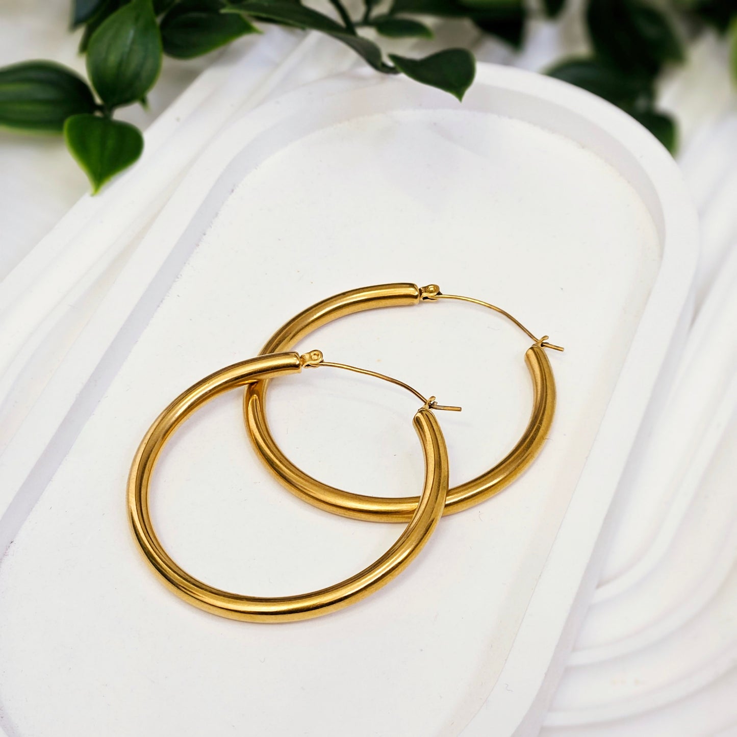 Classic Thick Hoop Earrings