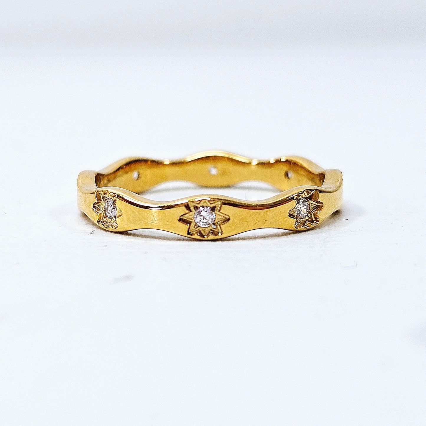 Wave Ring North Star Ring