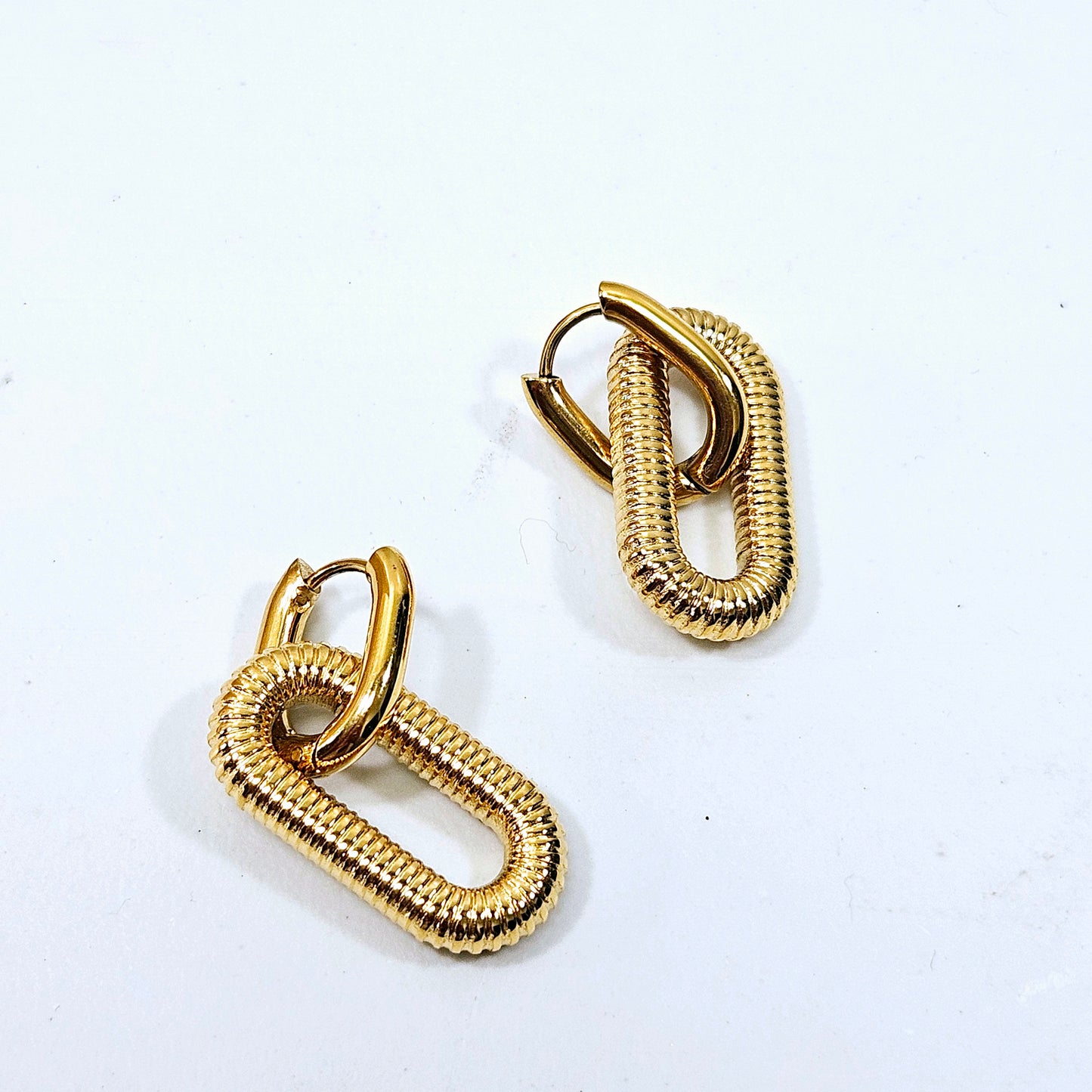 Buckle Paperclip Earrings Medium
