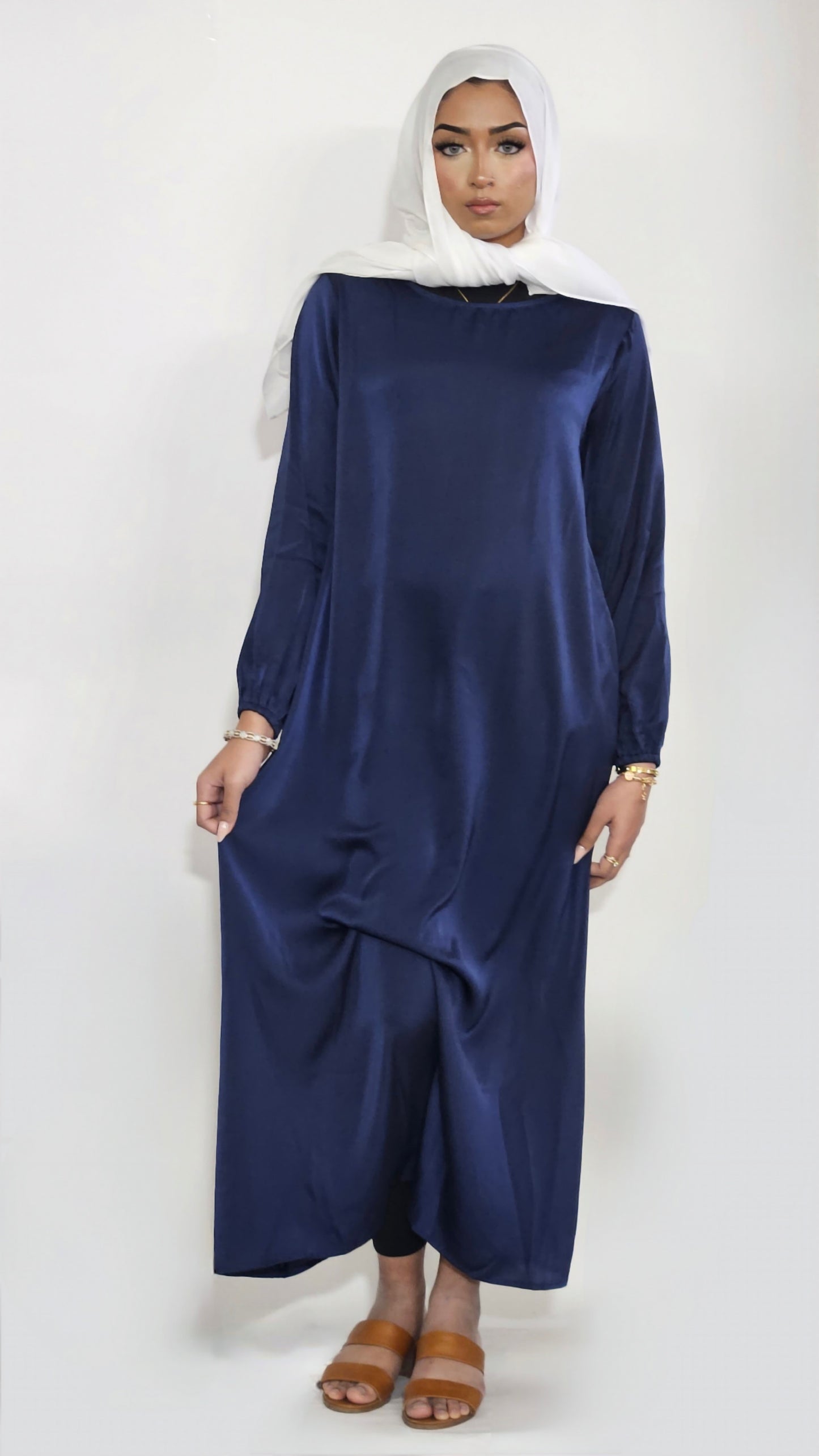 Soft Abaya - Navy Blue
