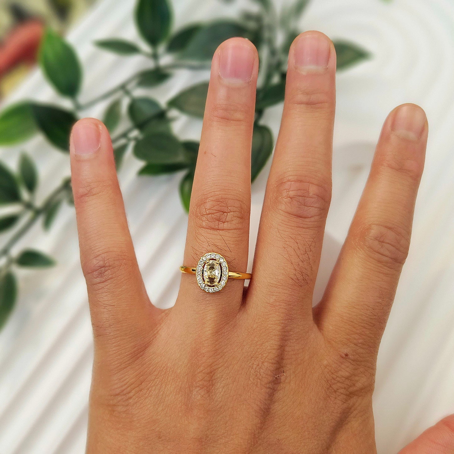 Oval Gem Ring
