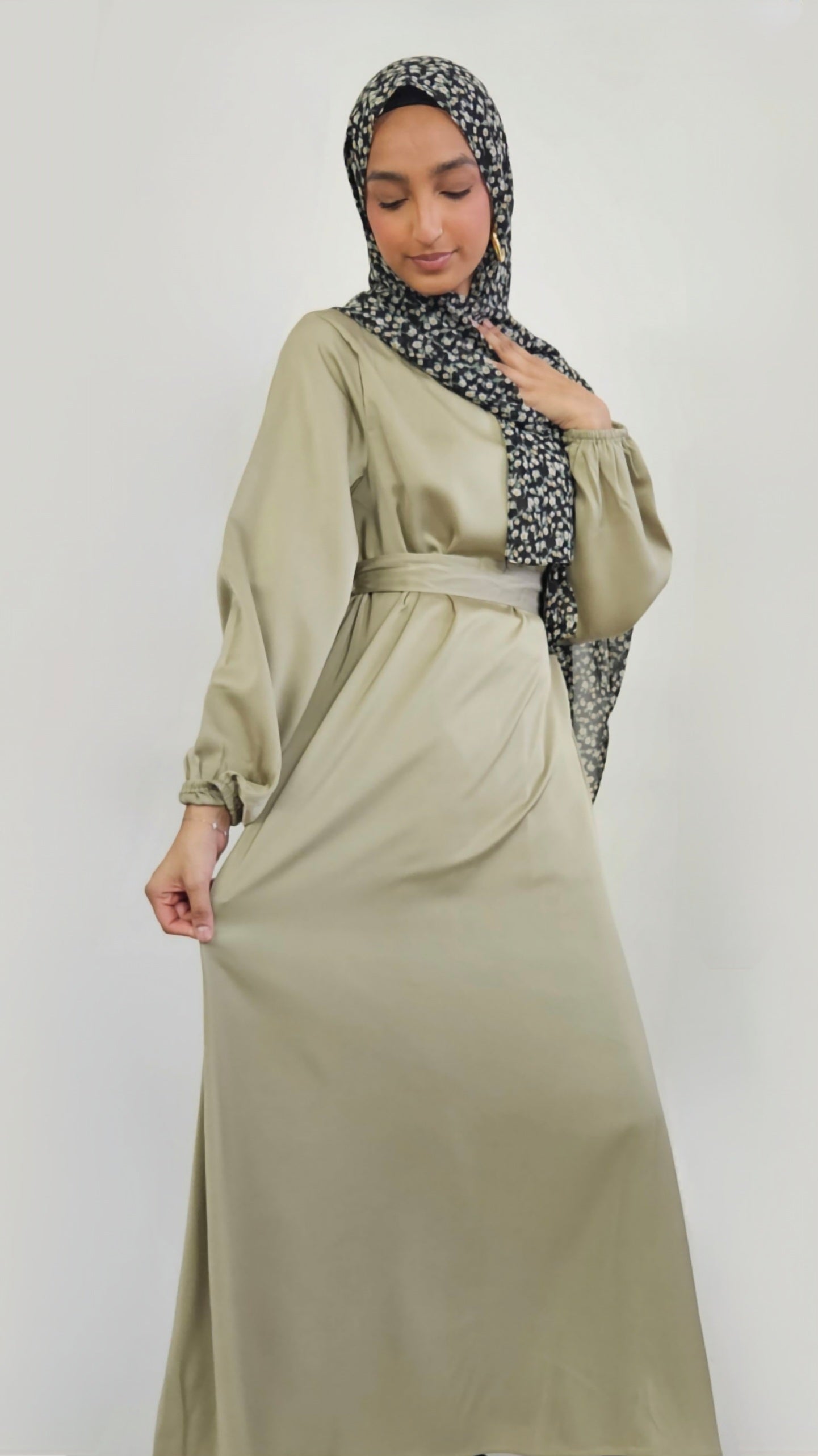 Soft Abaya - Dusty Green
