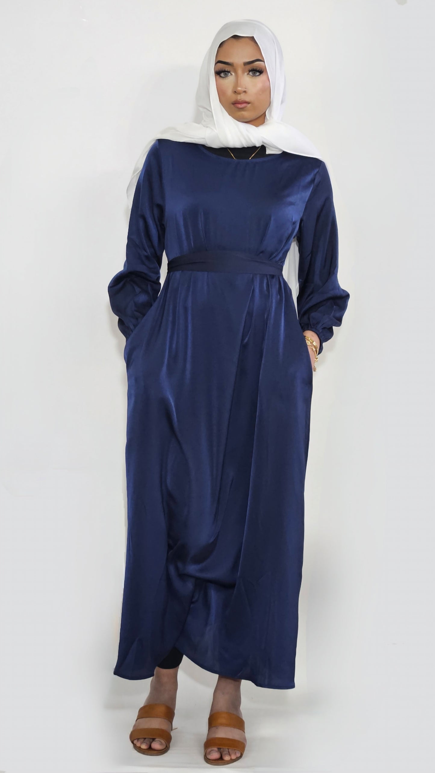 Soft Abaya - Navy Blue