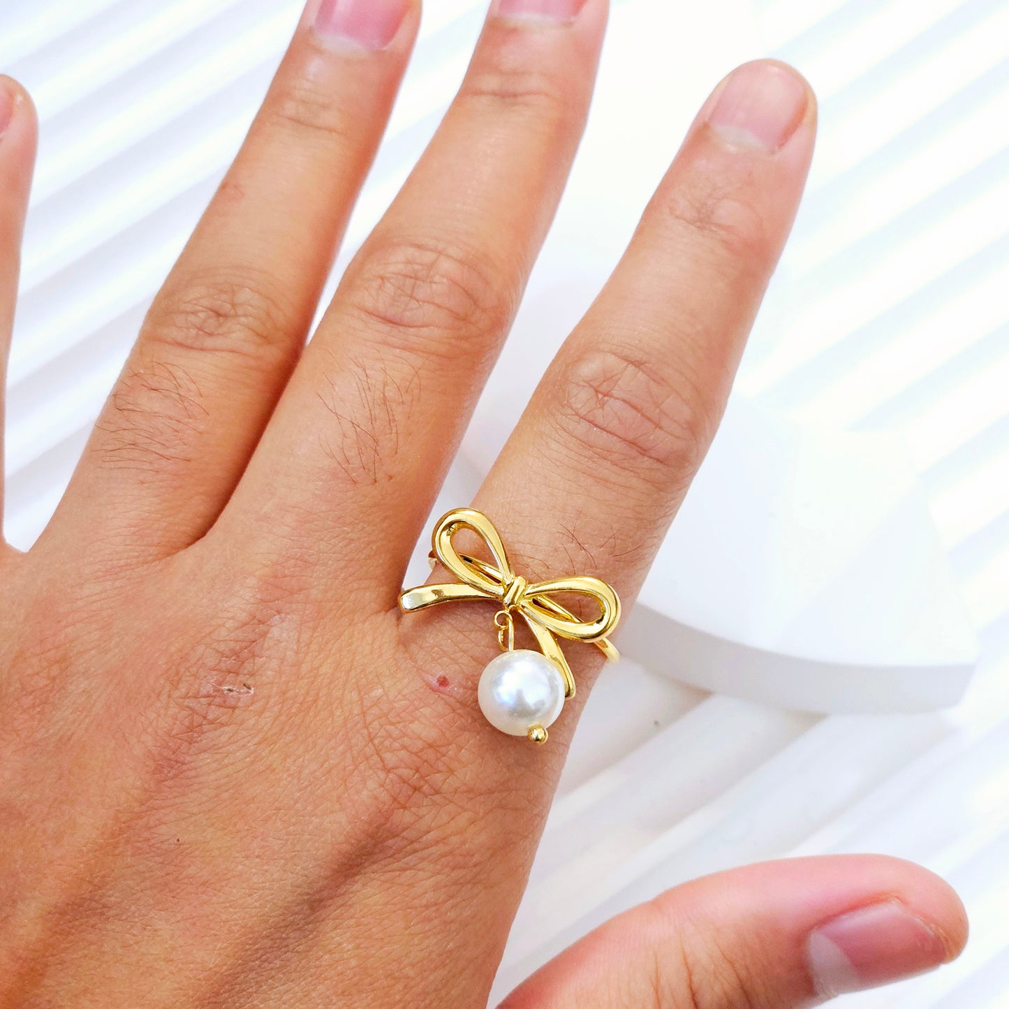 Freshwater Pearl Bow Ring