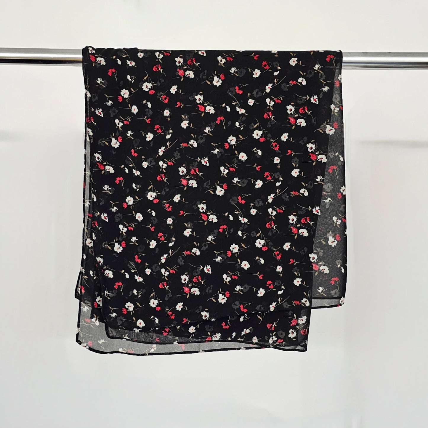 Floral Chiffon - Black Night