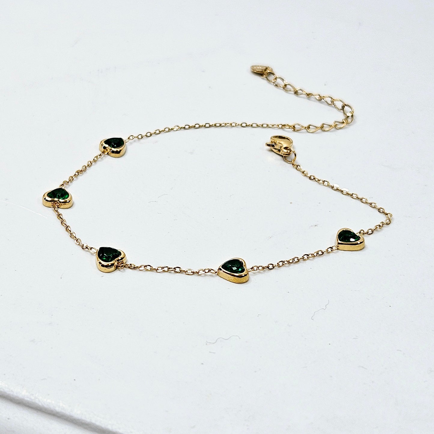 Green Heart Anklet