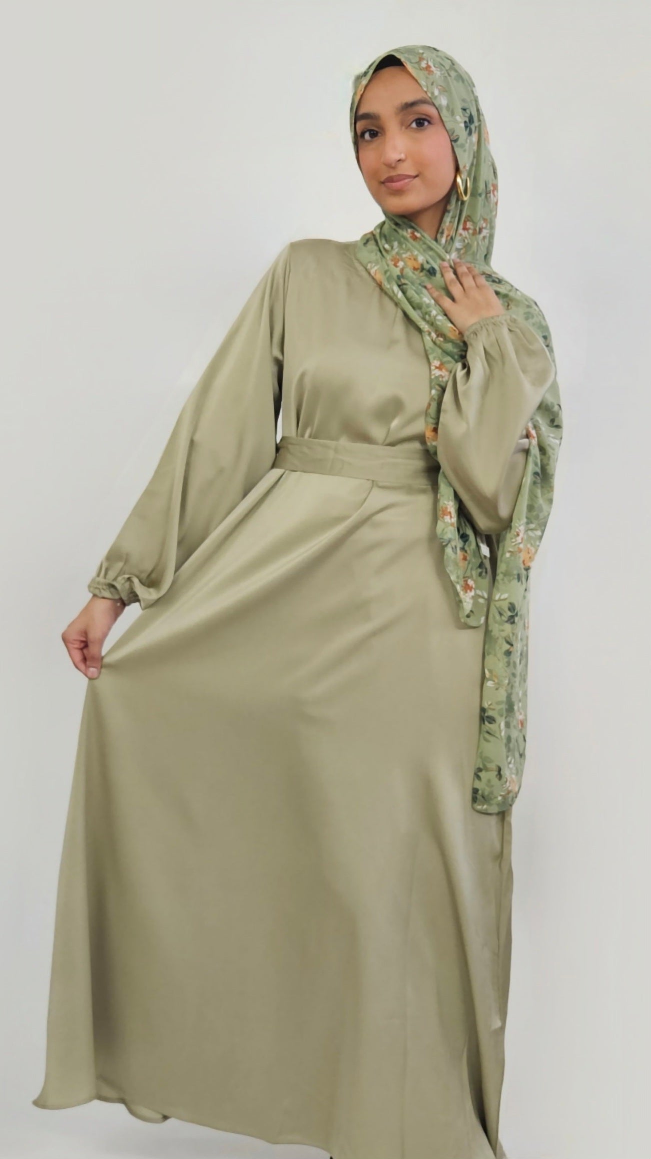 Soft Abaya - Dusty Green