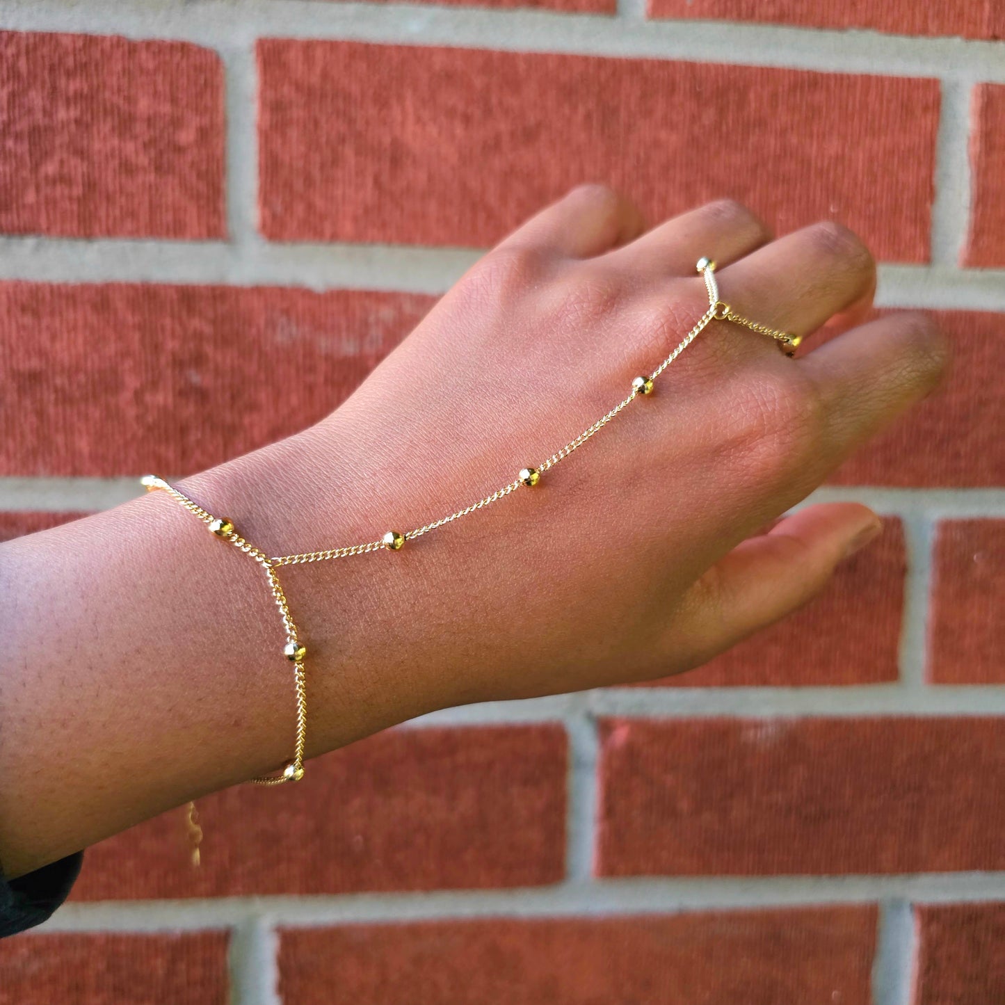 Classic Dot Hand Chain- Gold