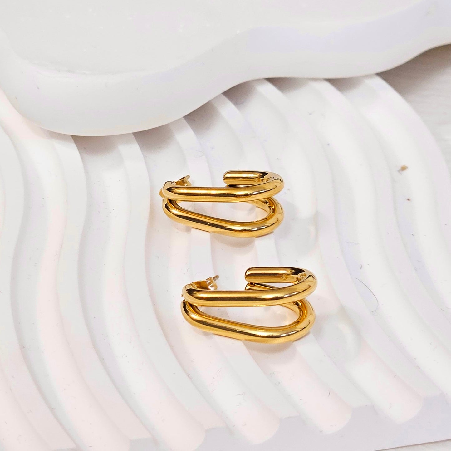 Double Paperclip Earrings