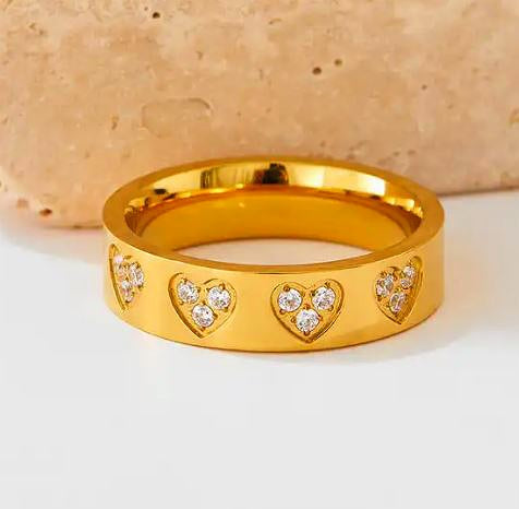 Heart Zircon Ring