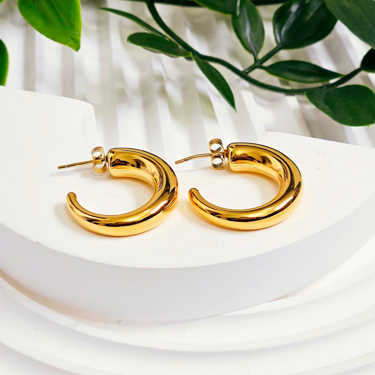 Classic Hollow Hoop Earrings - Small