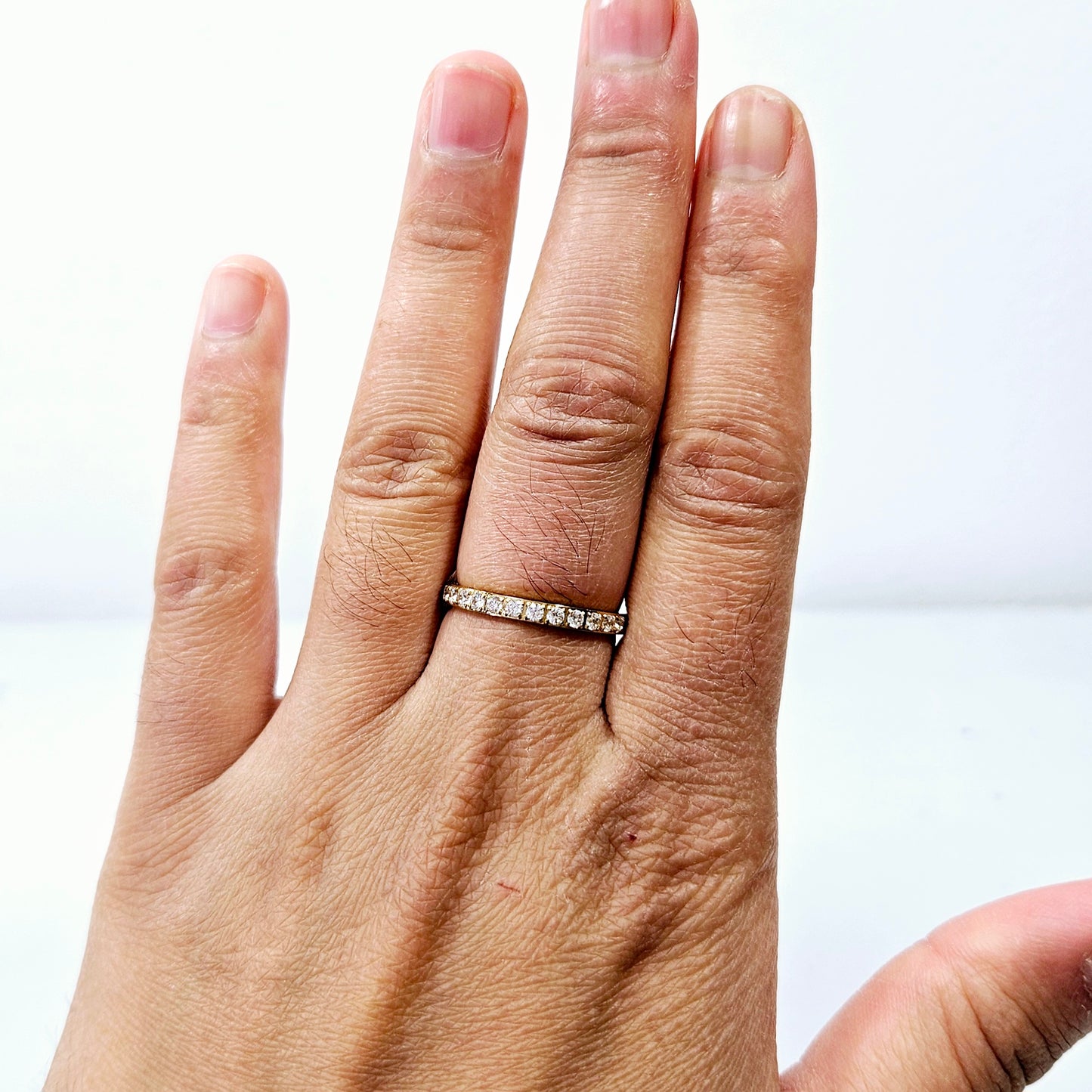 Thin Gemmed All Rounded Ring