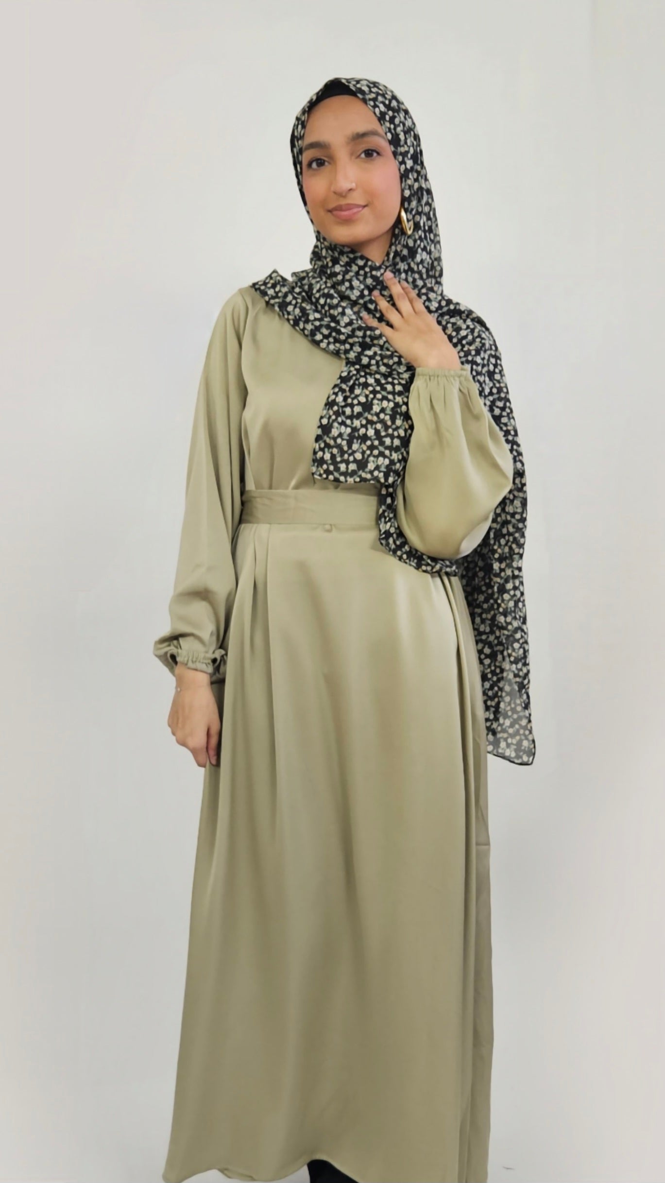 Soft Abaya - Dusty Green