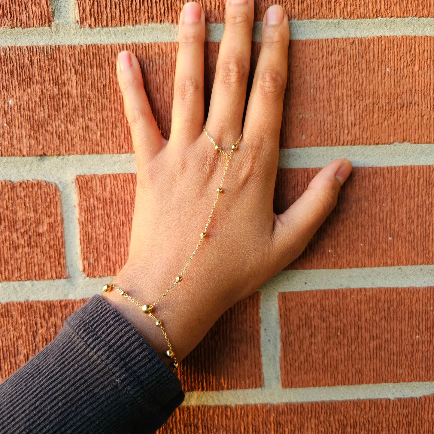 Celestial Orbit Hand Chain - Gold