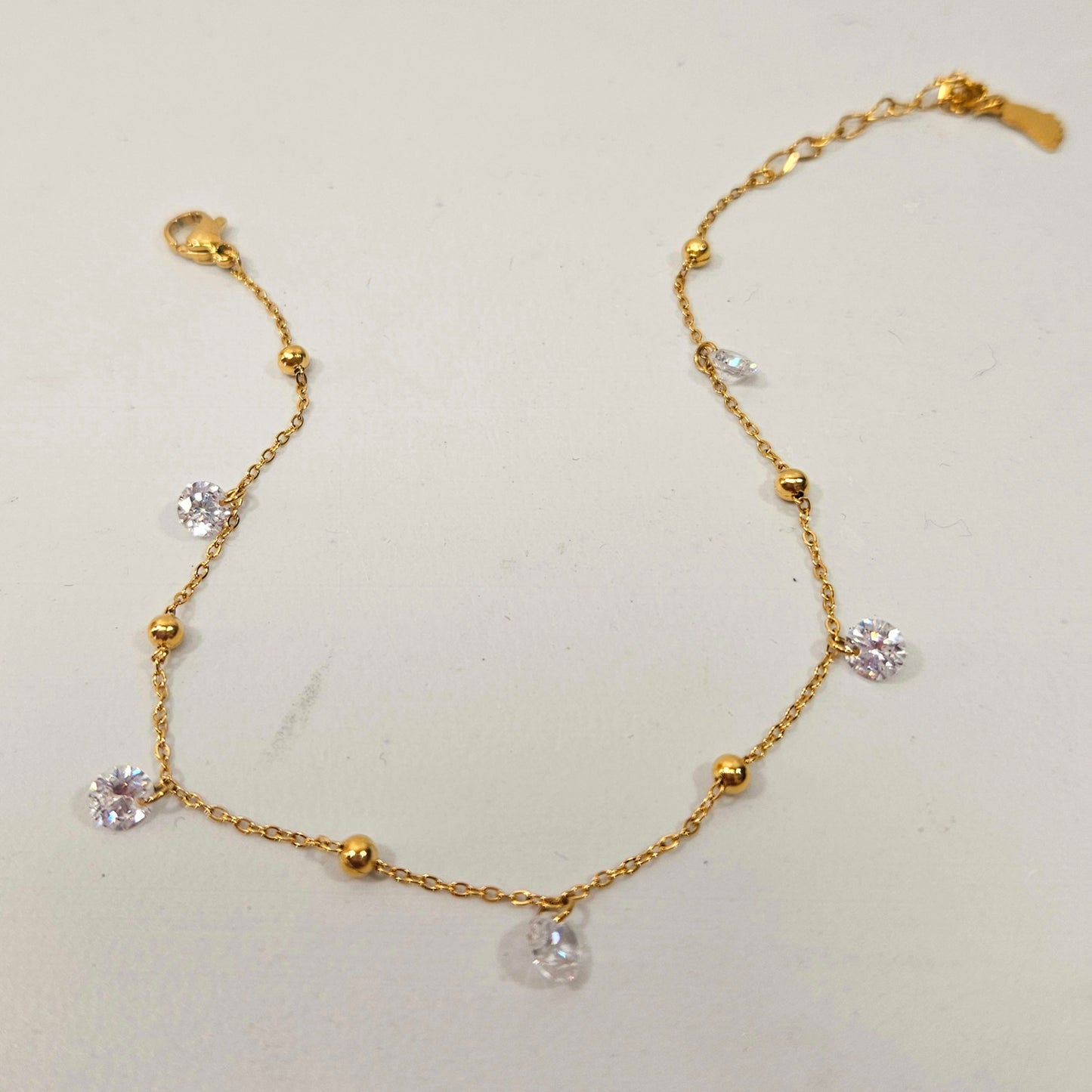 Dangling Dotted Sparkle Anklet