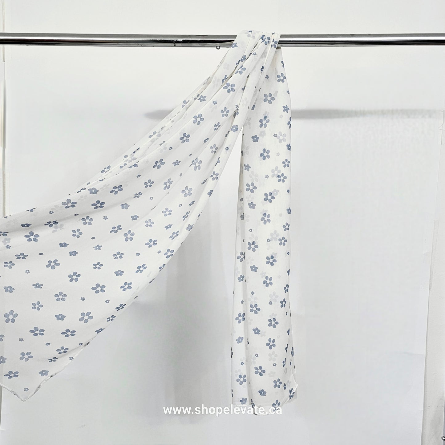 Printed Chiffon - White Wind