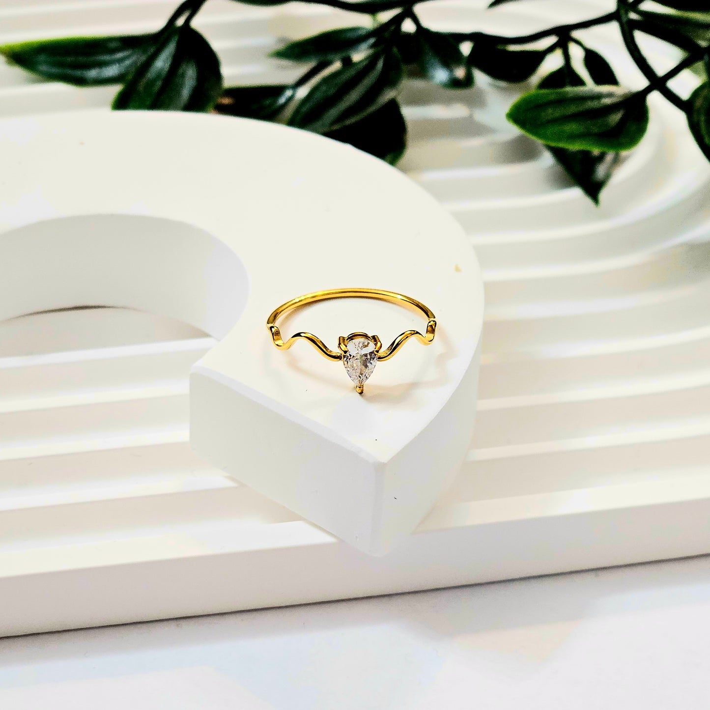 Half Wavy Gem Band