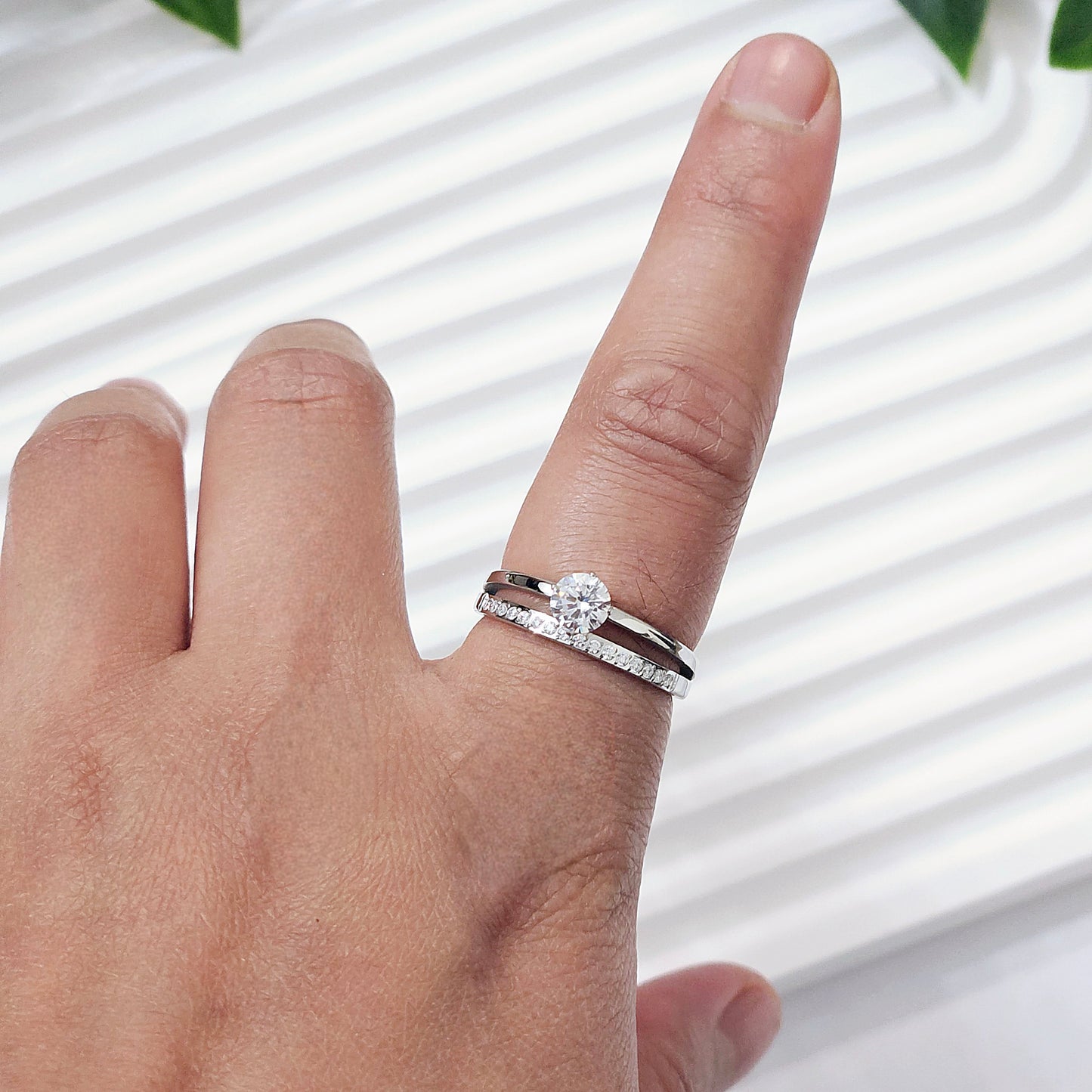 Double Gemmed Ring